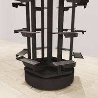 Yihe personnalisé moderne mode 360 degrés rotatif étagère à chaussures autoportant plat baskets présentoirs avec étagère de rangement en métal