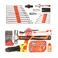 Ensemble d'outils à main à 3 niveaux avec 408 pièces, boîte à outils en métal portable pour la réparation et l'entretien domestique et automobile