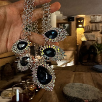 Kaimei-Collier Vintage en Forme de Diamant Étincelant avec Pendentif Goutte d'Eau, Bijoux de Luxe Haut de Gamme en Diamant Bleu, 2025