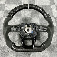 Volant en fibre de carbone avec bouton de démarrage pour Audi C7 Q3 Q5 A3 A4 B9 A5 B8 A6 S5 A7 S3 S4 RS3 RS5 RS7 RS6 C8