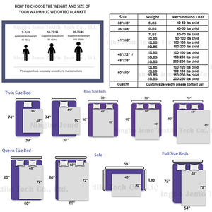 Usine grande couverture pondérée personnalisée matelassée pour adulte 15lb soulagement de l'anxiété - Product Image 5