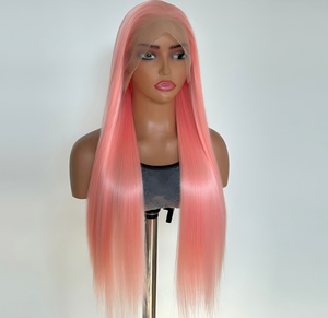 Perruques synthétiques en dentelle frontale en gros avec cheveux résistants à la chaleur haute définition, fibres synthétiques brillantes, perruques sans colle pour femmes - Product Image 6