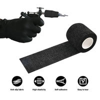 Vente en gros de bandages adhésifs auto-agrippants légers, respirants et élastiques pour les fournitures de tatouage