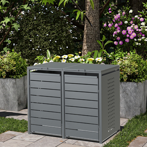 Poubelle de <span class=keywords><strong>jardin</strong></span> extérieure en acier galvanisé de style moderne, 240L, durable, fabriquée en Chine, à prix abordable - Product Image 2