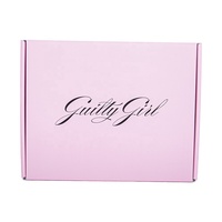 Boîte d'expédition en carton ondulé rose personnalisée avec impression couleur intégrale à l'intérieur pour l'emballage d'expédition de lingerie et de vêtements