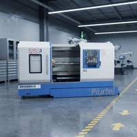 Centre d'usinage CNC robuste 3 axes à haute rigidité avec boîtier de guidage, grand alésage d'axe, 130 mm, TCK63Y-1000, tourelle motorisée