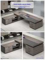 Ensemble bureau et chaise de direction haut de gamme Mobilier en bois moderne et simple pour gestionnaire ou femme PDG