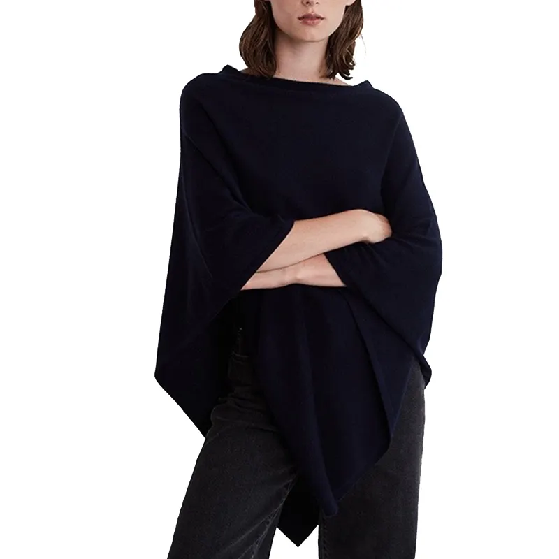 Scialle Poncho in maglia di 30% in lana 70% in Cashmere nuovo Design tinta unita da donna alta inverno accessori adulti bambini sciarpe autunnali