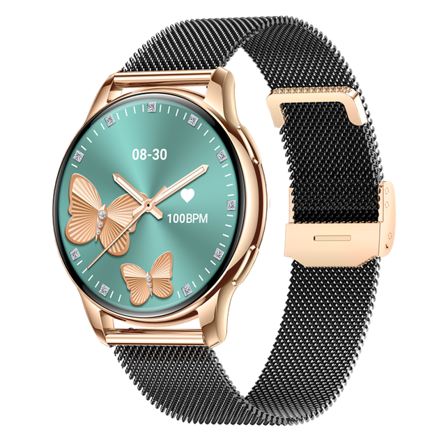 CR035 Amoled Ladies Smartwatch 1.32 Inch 300mah Battery Ip67 Waterproof Voice Call Gold High Quality Smart Watch Women