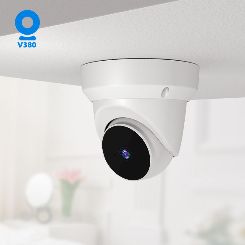 3MP CMOS Audio Infrared Wide Angle Day Night Dome Indoor Humanoid Tracking 180 Degree Rotation WiFi Smart CCTV Camera V380 · image 2
