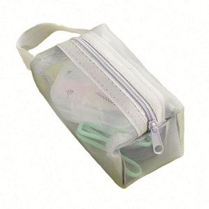 Hot Sale <b>Mini</b> Coin <b>Storage</b> Bag Transparent Mesh Organizer Bag Small Pouch for Key Lipstick - Product Image 1