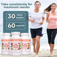 Supplément alimentaire entier en capsules de fruits et légumes de marque distributeur OEM avec superaliment pour femmes et hommes
