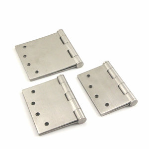 Stainless Steel Heavy-Duty Industrial <b>Hinge</b> 100x125mm 5mm Thickness Brushed Finish 8 Hole Design For <b>Door</b> <b>Window</b> - Product Image 2