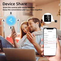 Interrupteur intelligent WiFi UBARO Tuya pour ventilateur et lumière, panneau tactile en verre trempé 86 mm, contrôle de la vitesse du ventilateur, compatible Alexa, Google Home, Smart Life