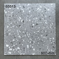 Carreaux de terrazzo gris 60x60cm, aspect pierre de granit, panneau mural flexible en porcelaine, décoration intérieure pour salle de bain et maison