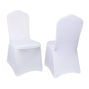 Housse de chaise en gros, blanche, extensible, pour événements, fêtes, banquets, housses de chaise en spandex pour mariage - Product Image 1