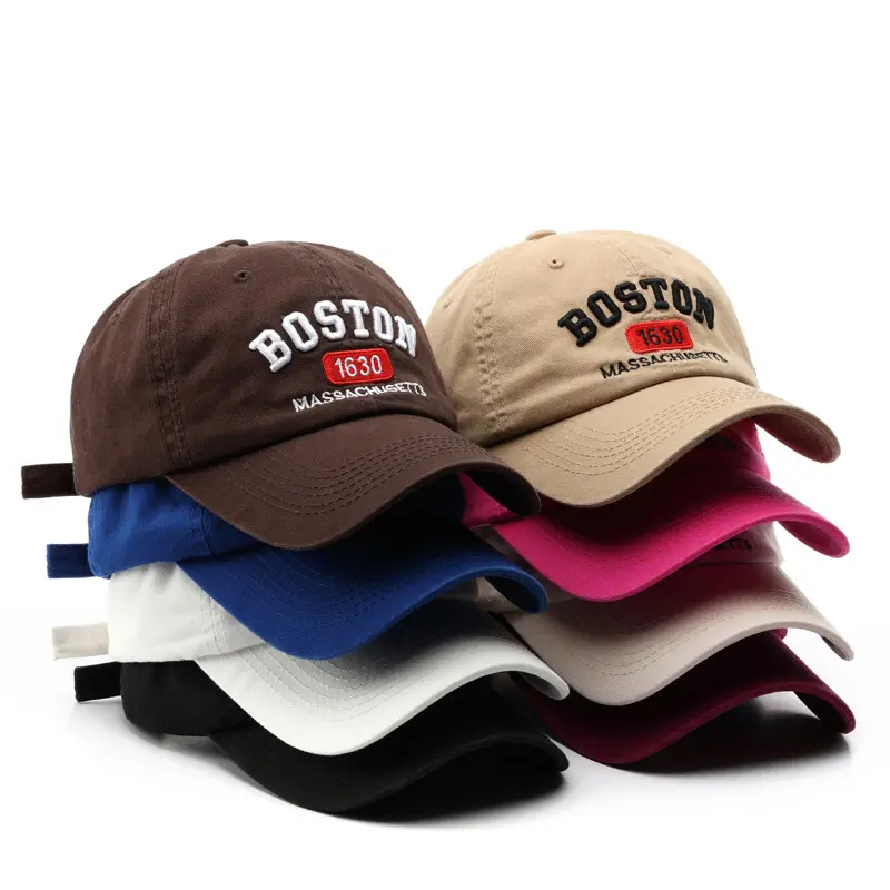 Unique adult fitted cap sport hat boston unisex embroidered vintage custom baseball hat