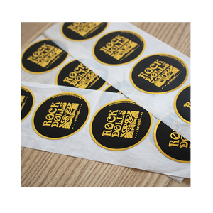 <span class=keywords><strong>Adesivi</strong></span> Stampati Rotondi <span class=keywords><strong>con</strong></span> Logo Marchio, Etichette Lucide in Vinile Impermeabile <span class=keywords><strong>con</strong></span> Stampa a Caldo in Lamina d'Oro - Product Image 5