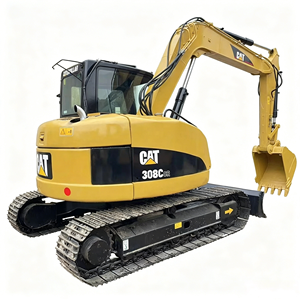Para excavadora 308C 308E2, excavadora compacta original japonesa Caterpillar de 8 toneladas con diseño de radio reducido, miniexcavadora con motor, caja de cambios y pulgar hidráulico. - Product Image 1