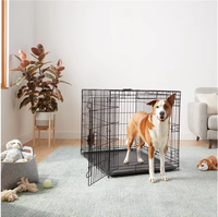 MidWest Homes Pets Caisse de transport pliable pour chiens de taille moyenne (21-40 lb) de 30 pouces, à porte unique, avec panneau de séparation métallique, modèle Simple Box