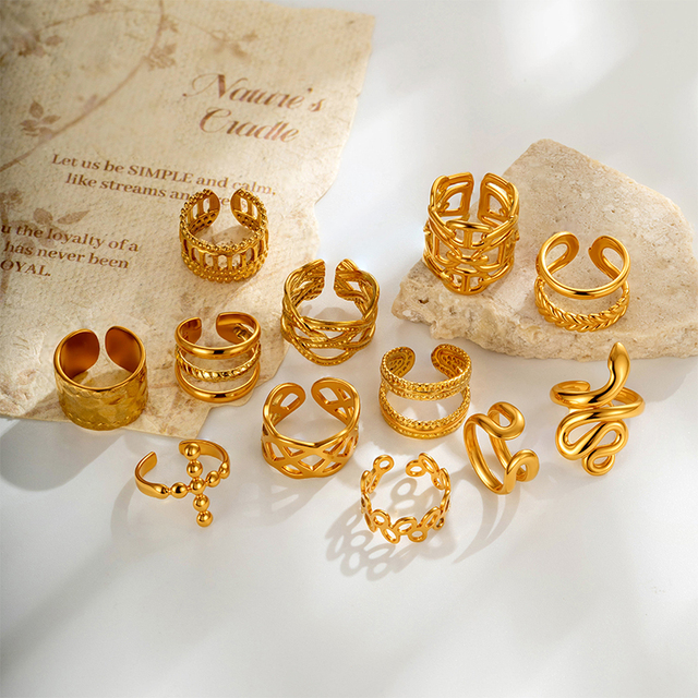 HENGSEN Non Piercing Gold Stainless Steel Jewelry Cuff Earrings Vintage Fashion Snake Ear Cuff Animal Ear Bone Clips for Women