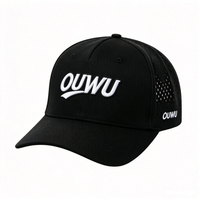 Casquette de baseball à 5 panneaux perforée au laser, respirante, séchage rapide, protection solaire, logo personnalisé, multicolore, réglable, fabrication OEM