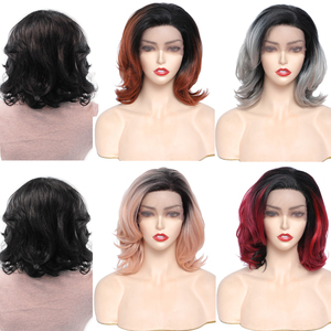 Hairjoy — perruque synthétique courte bouclée, perruques Lace Front résistantes à la chaleur, perruques de Style naturel, en Stock, X-TRESS - Product Image 2