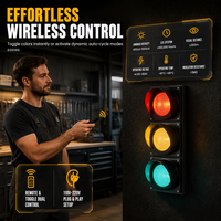 Lampu Lalu Lintas LED dengan Casing PC Tahan Cuaca, Indikator Sinyal 3 Warna Standar untuk Keamanan Persimpangan Jalan