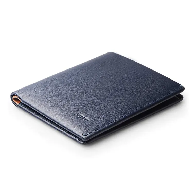 Genuine Cowhide Leather RFID Blocking Slim Mens Thin Small Card Holder Gentleman's Bi-fold Wallet