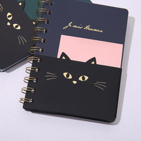 2025 A6 Günstige Spiral Notebook Nette Katze Beauty Notepad Hot Selling Pp Cover Spule Tier gefüttert Print Journal Mini Tagebücher für Kinder