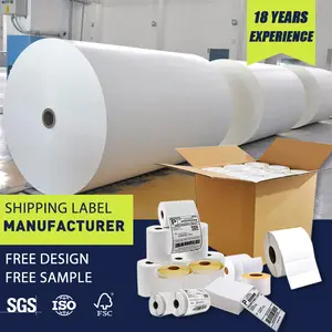 Custom 4x6 Direct Thermal Blank Shipping Label Shipping Label Rolls Thermal Paper Shipping Label