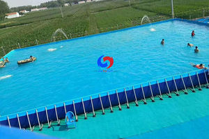 Buitenmobiel 25M * 15M * 1.5M <span class=keywords><strong>Meter</strong></span> Bovengronds Stalen Frame Zwembad Voor Schoolzwemtraining - Product Image 6