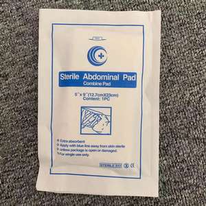 Ag244 Almohadilla Abdominal Estéril Desechable 12.7x23cm, Bloque de Gasa Hemostática Médica para Uso Quirúrgico, Certificado CE - Product Image 2