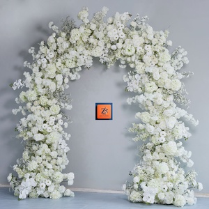 Nuova Vendita Calda: Arco Nuziale <span class=keywords><strong>di</strong></span> Lusso Romantico con Fiori <span class=keywords><strong>di</strong></span> Ciliegio Bianchi e <span class=keywords><strong>Rose</strong></span> <span class=keywords><strong>di</strong></span> Seta per Decorazioni e Allestimenti Matrimoniali - Product Image 3