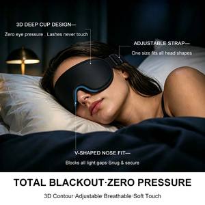 Masque de Sommeil 3D Anthrive Réglable, Cache-Yeux Bloquant la Lumière, Respirant et Doux en Soie Glacée <span class=keywords><strong>pour</strong></span> Hommes et Femmes en Voyage - Product Image 2