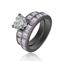 Parures de bagues de mariage en argent sterling 925 et zircon pour femme, plaquées or rhodié, sertissage à tension, classiques, certifiées CMA, cadeau de fiançailles, pour fête