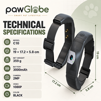 Collier GPS multifonctionnel pour animaux de compagnie avec caméra pour l'entraînement et le suivi des chiens, OEM ODM, étiquette privée, vente en gros et au détail PawGlobe