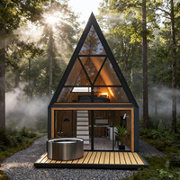 Villa préfabriquée moderne et portable, maison intelligente en kit, structure en acier léger, conception de mini-maison pour bureaux, salles de bains