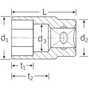 STAHLWILLE - 03030020 Douilles 1/2 ''(taille métrique)-EAN 4018754005925 HAND SOCKETS 1/2" - Product Image 2