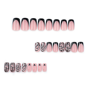 <span class=keywords><strong>Faux</strong></span> ongles personnalisables en strass colorés en forme de cœur, à porter, DIY, vente en gros - Product Image 2