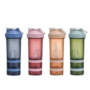 Protein çalkalama şişesi üç parçalı büküm kapalı depolama spor salonu Shaker bardak protein shakes 450ml ,BPA ücretsiz sızdırmaz