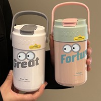 Théière compacte portable pour adultes en acier inoxydable 316, avec infuseur à fleurs séparé du liquide, pailles élégantes et isolation thermique