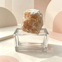 Fournisseur direct d'usine, bouchon de flacon de parfum en cristal blanc, luxe léger haut de gamme, formes géométriques personnalisables