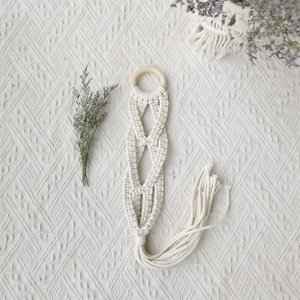 Support mural en macramé bohème pour vase, porte-plantes et fleurs en coton tissé à la main, décoration et cadeau bohème pour la maison - Product Image 6