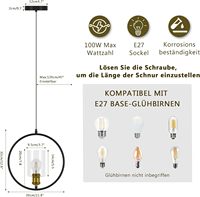 Lampe suspendue ronde en verre de style nordique moderne, design minimaliste en forme d'anneau