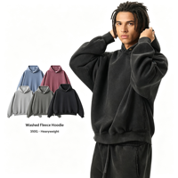 Nouveau sweat-shirt épais et tendance pour homme, style streetwear américain, coupe ample, à capuche, effet délavé, collection automne-hiver
