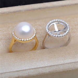 Anillo de Plata S925 con Círculo de Cristal, Anillo Abierto para Fabricación de Joyería DIY 5614 - Product Image 5