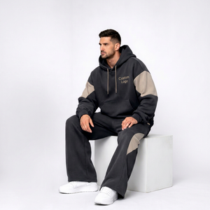 Conjunto Deportivo Personalizado con Efecto Ácido, Sudadera con Capucha y Pantalones de Chándal, Estilo Casual Urbano, Unisex, de Algodón de Peso Medio - Product Image 3