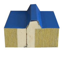 Panneau sandwich en laine de roche ignifuge de classe A, surface en acier galvanisé, design moderne, marque HCBY pour les maisons