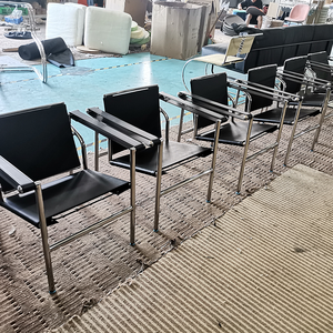 Ghế sofa đơn da bò màu nâu phong cách Bắc Âu cổ điển hiện đại giữa thế kỷ, ghế nghỉ ngơi trang trí bằng da cho phòng khách - Product Image 6